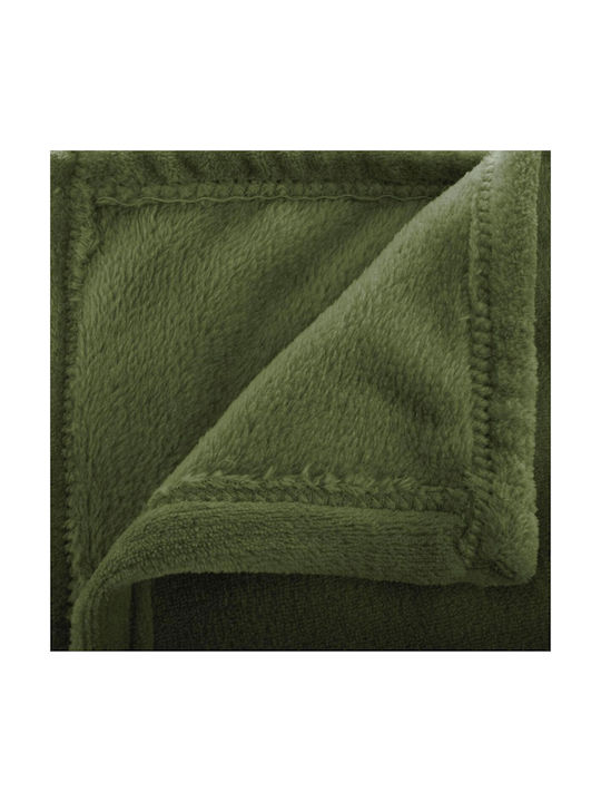Κουβέρτα Fleece Χακί 180x230εκ.