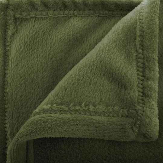Κουβέρτα Fleece Χακί 180x230εκ.