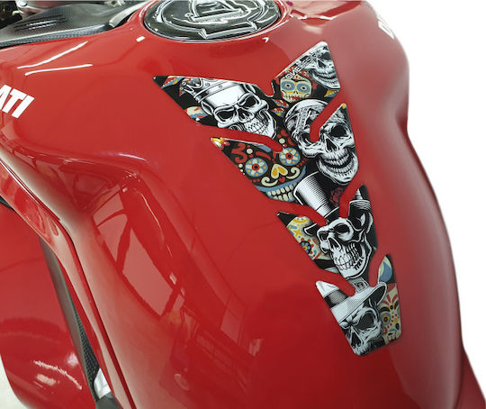 Puig Skull Party Adhesive Tank Protection Universal Medium Multicolour