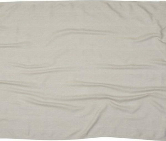 Viopros Summer Beach Towel Pareo Gray with Fringes 180x100cm