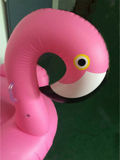 Φουσκωτό Ride On Θαλάσσης Flamingo με Χειρολαβές Ροζ 140x132cm