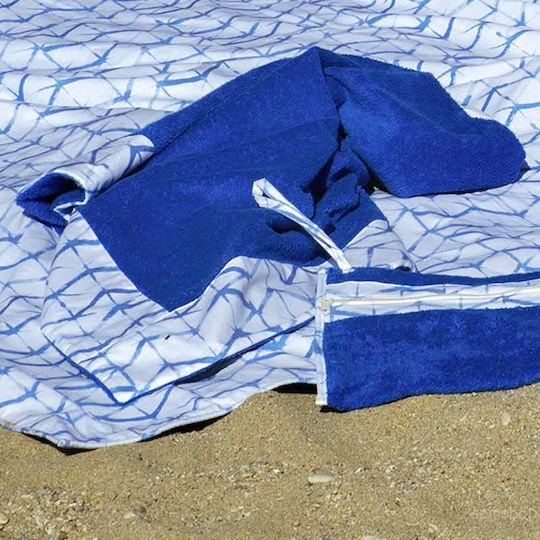 Nima Πετσέτα Θαλάσσης Βαμβακερή Μπλε 150x90εκ.