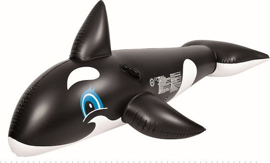 Intex Whale Детски Надуваем Езда На За Плаж С Дръжки Черен 193x119см