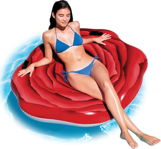 Intex Надуваем Матрак За Плаж С Дръжки Червен 137x119см
