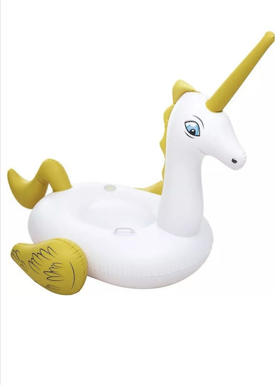 Bestway Inflatable Ride On for Sea Unicorn with Handles White 220x195cm
