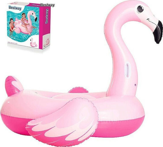 Bestway Saltea Gonflabilă Pentru Copii Ride On Flamingo Cu Mânere Roz 145x121cm