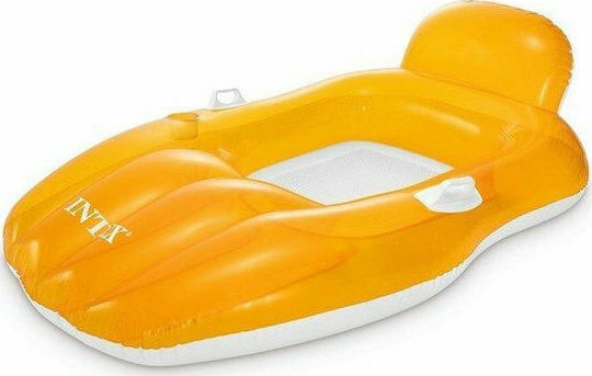 Intex Παιδικό Φουσκωτό Στρώμα Θαλάσσης με Χειρολαβές Πορτοκαλί 163x104cm