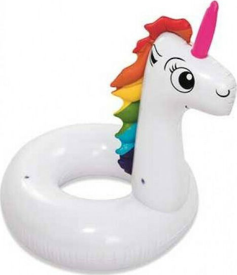 Bestway Aufblasbares für den Pool Einhorn mit Griffen Weiß 136cm