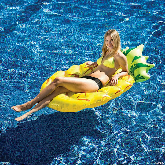 Kids Inflatable Mattress Pineapple Yellow 150x95cm