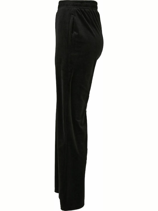 Sweatpants Wide Velvet Black