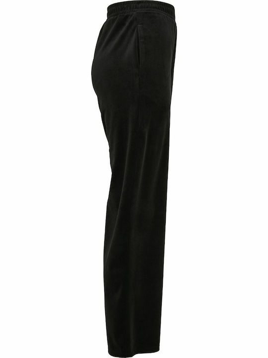 Sweatpants Wide Velvet Black