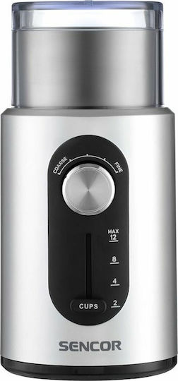 Sencor Electric Coffee Grinder 200W for 60gr Beans Silver