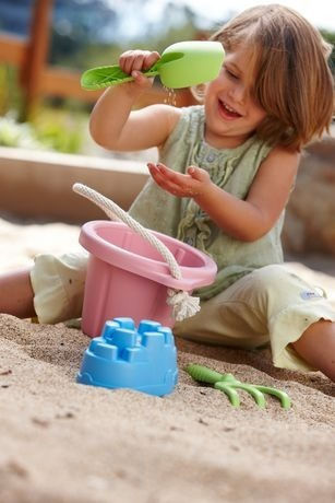 Green Toys Beach Bucket Set with Accessories Pink