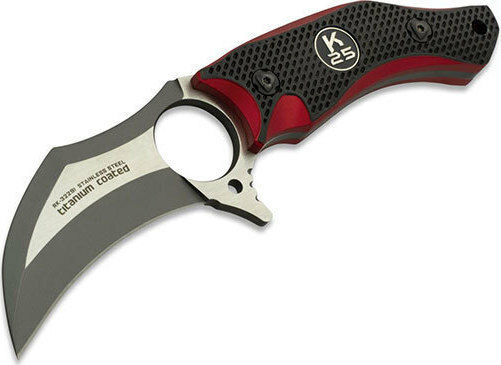 K25 Aluminium Series Karambit Negru în Toc