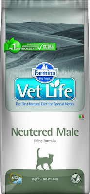 Farmina Vet Life Neutered Male Dry Food for Adult Neutered Cats with Chicken / Rice 0.4kg