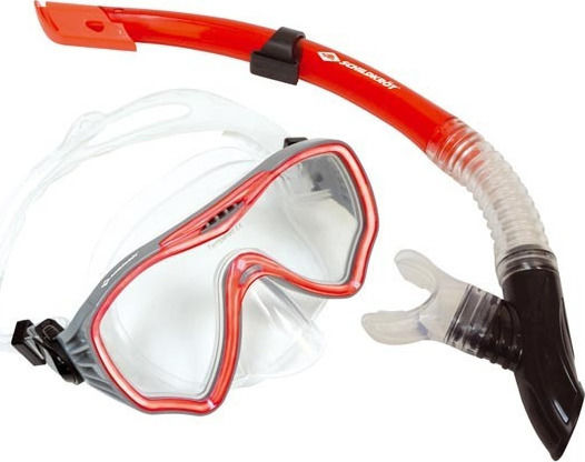 Schildkrot Fiji Red Diving Mask with Snorkel