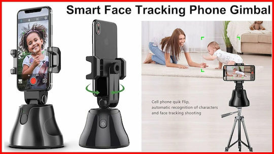 Following Face 360 Mobile Phone Stand with Face Detection in Black Colour