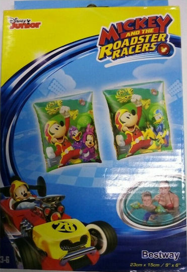 Bestway Swimming Armbands from Vinyl Mickey Mouse 23x15cm. Yellow Mickey and the Roadster Races