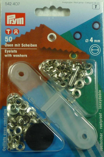 Prym Silver Metal Capsule Sewing Supply 50pcs