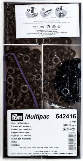Prym Black Metal Capsule Sewing Supply 0.5cm 500pcs