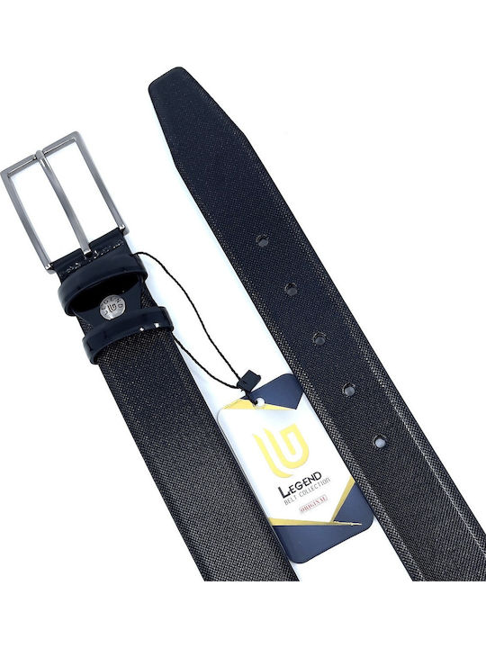 L-2030-L Men's Belt Leather Black L-2030-L PATENT LEATHER BLACK