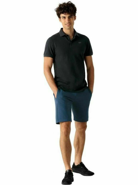 4F Herren Sportliches Kurzarmshirt Polo Navy