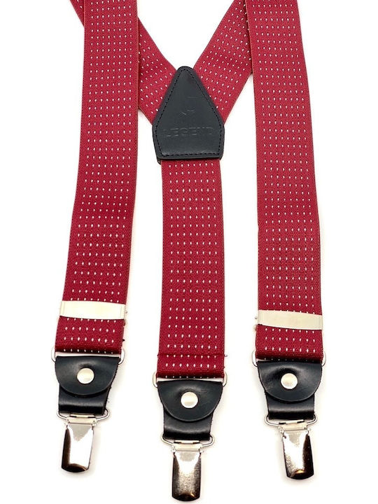 Legend Accessories Polka Dots Тиранти Отпечатани Червени