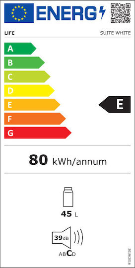 Life Mini Bar 45lt Υ51xΠ45xΒ45εκ. Λευκό Suite
