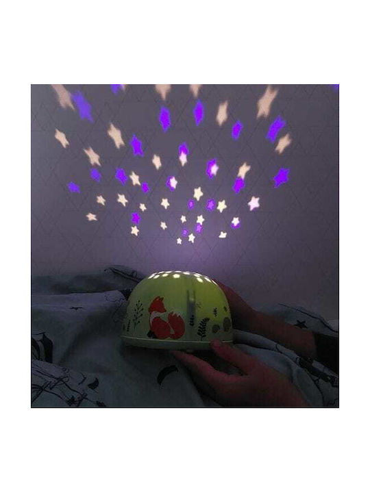 A Little Lovely Company Kids Projector Lamp with Star Projection with Color Changes Multicolour
