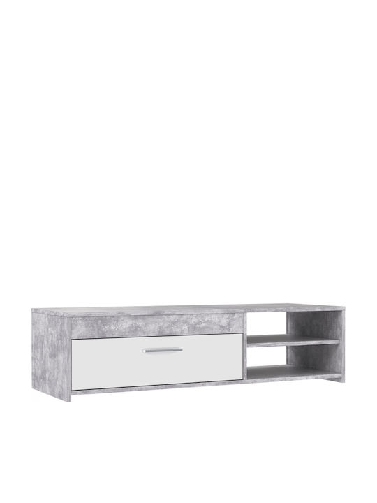 Mobilier TV din lemn Bastian Grey Light Μ120xΠ42.1xΥ31.8cm