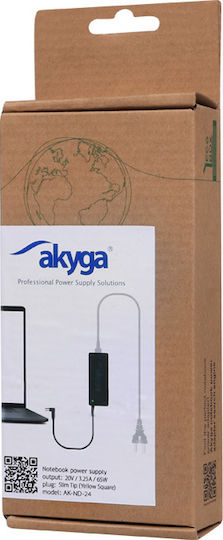 Akyga Laptop Charger 65W 20V 3.25A for Lenovo without Power Cord