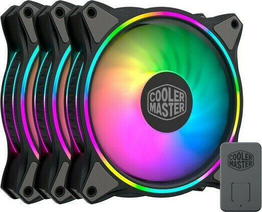CoolerMaster Masterfan MF120 Halo Case Fan 1800rpm 47.2cfm with ARGB Lighting and 4-Pin PWM Connection