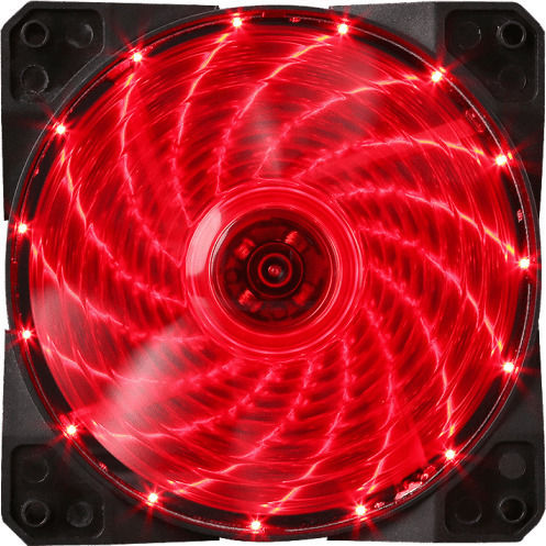 Marvo FN10 Case Fan 120mm (1200rpm / 53.2cfm) με Κόκκινο Φωτισμό και Σύνδεση 3-Pin / 4-Pin Molex Κόκκινο