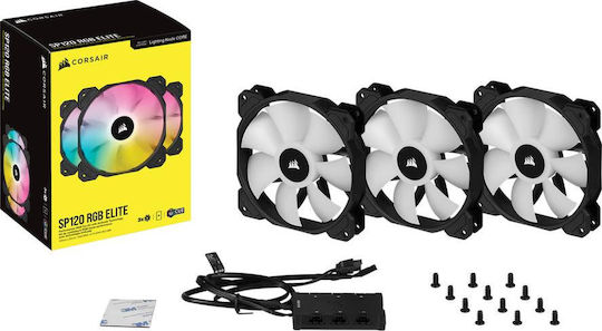 Corsair iCUE SP120 RGB PRO Elite Performance 4-Pin PWM Case Fan 3-pack