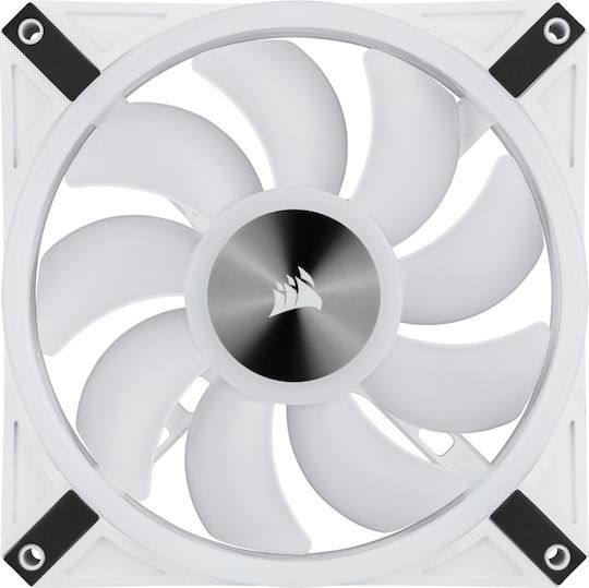 Corsair iCUE QL140 Case Fan 1250rpm 50.2cfm with RGB Lighting and 4-Pin PWM Connection White