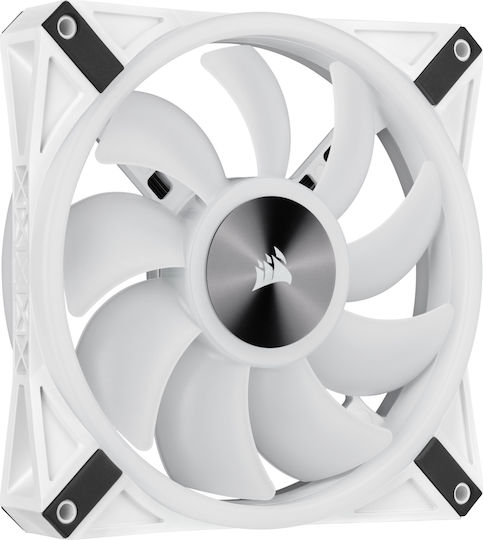 Corsair iCUE QL140 Case Fan 1250rpm 50.2cfm with RGB Lighting and 4-Pin PWM Connection White