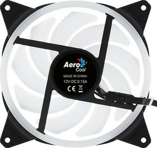 Aerocool PGS Duo 14 Case Fan 140mm 1000rpm 49.5cfm with ARGB Lighting and 6-Pin Connection