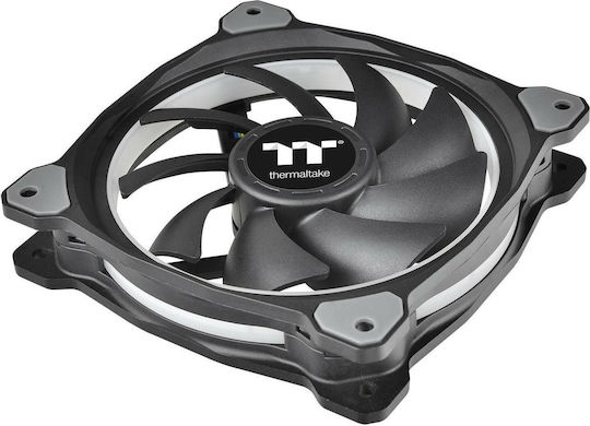 Thermaltake Riing Plus 14 RGB Radiator Fan TT Premium Gehäuselüfter 140mm mit Verbindung 4-Pin PWM 5Stück Schwarz