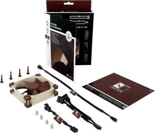 Noctua NF-A9 Gehäuselüfter 92mm (2000rpm / 46,44cfm) Ohne LEDs Beleuchtung und Verbindung 4-Pin PWM Braune