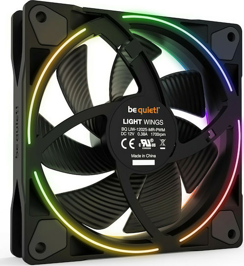Be Quiet Light Wings Case Fan 120mm (1700rpm / 41.51cfm) with ARGB Lighting and 4-Pin PWM Connection