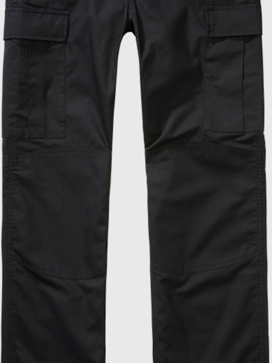 Brandit BD11007 Women's Cotton Cargo Trousers in Straight Line Black