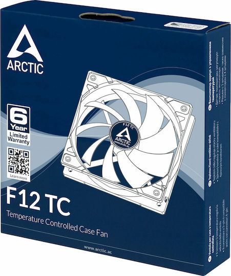 Arctic F12 TC Case Fan 120mm (1350rpm / 53cfm) Χωρίς Led Φωτισμό και Σύνδεση 3-Pin