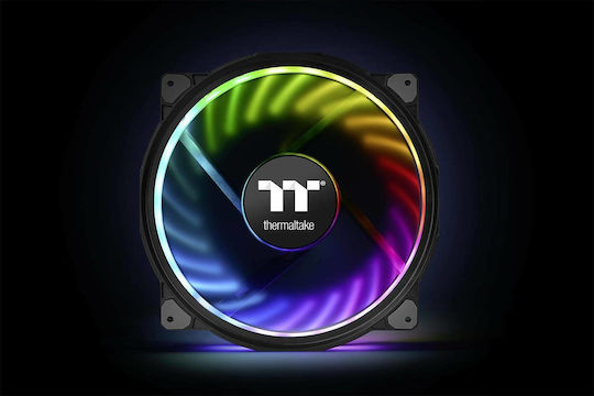 Thermaltake Riing Plus 20 TT Premium Case Fan 200mm Max Fan Speed 1000rpm Max Air Flow 117.96cfm RGB Lighting and Connection 4-Pin PWM