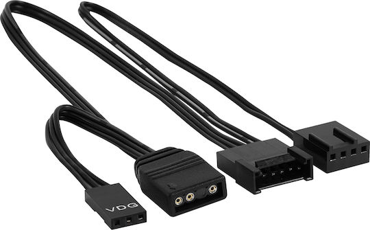 Aerocool Duo 12 ARGB Gehäuselüfter 120mm mit Verbindung 6-polig 1Stück Schwarz