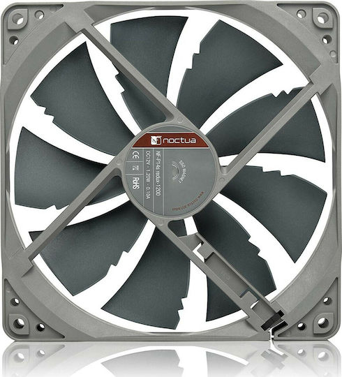 Noctua NF-P14s redux-1200 Case Fan 140mm (1200rpm / 64.92cfm) Without LED Lighting and 3-Pin Connection Gray