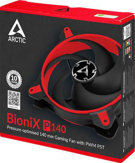 Arctic Bionix P140 Вентилатор за Кутия (1950 оборота / 77.6 куб.фута в минута) Без Светодиодно Осветление и Свързване 4-пинов Молекс / 4-изводна ШИМ