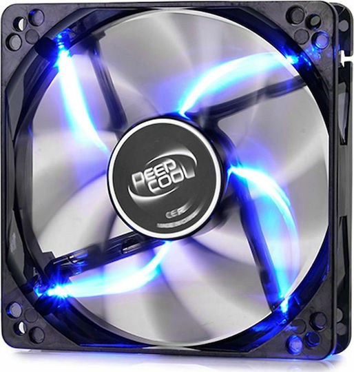 Deepcool Ventilator Pentru Carcasă Wind Blade 120 (1300rpm / 65.16cfm) Cu Iluminare Albastră Și Conexiune 3-Pin / Molex Cu 4 Pini Albastru