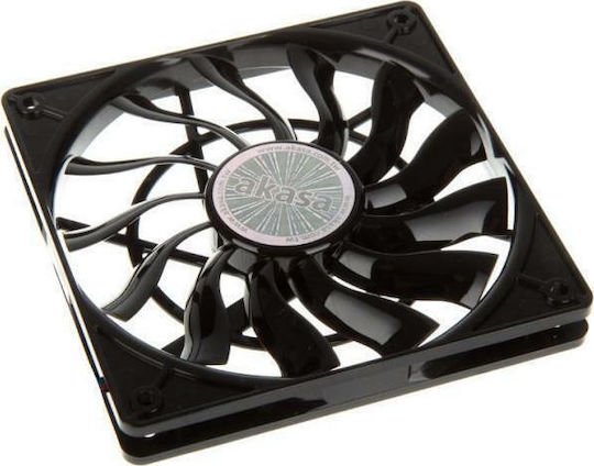 Akasa Slimfan Вентилатор За Кутия 120мм (1600 Оборота / 54.55 CFM) Без Светодиодно Осветление И Свързване 4-Изводна ШИМ