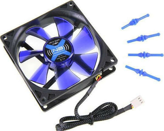 Noiseblocker BlackSilent XE1 Case Fan 92mm (1500rpm / 29.42cfm) Without LEDs Lighting and Connection 3-Pin