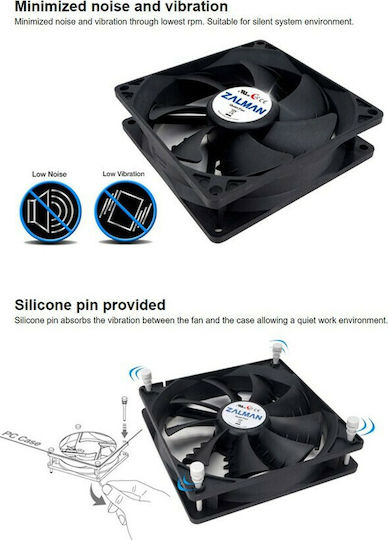 Zalman F3 (SF) Case Fan 120mm (1200rpm / 32cfm) Χωρίς Led Φωτισμό και Σύνδεση 3-Pin